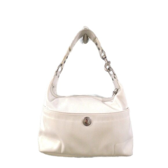 COACH AUTHENTIC WHITE HAMPTON HOBO IN EXCELLENT CLEAN CONDITION - Picture 1 of 7
